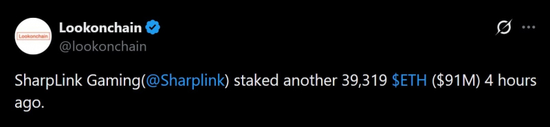 Sharplink делает крупную ставку на Ethereum, разместив еще 39 319 ETH на сумму 91 миллион долларов &mdash; Крипто Новости